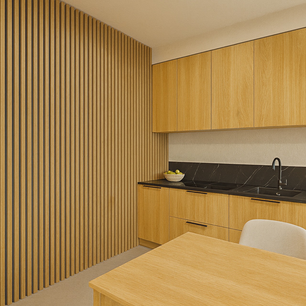 Painel Ripado Madeira - Natural Oak Premium